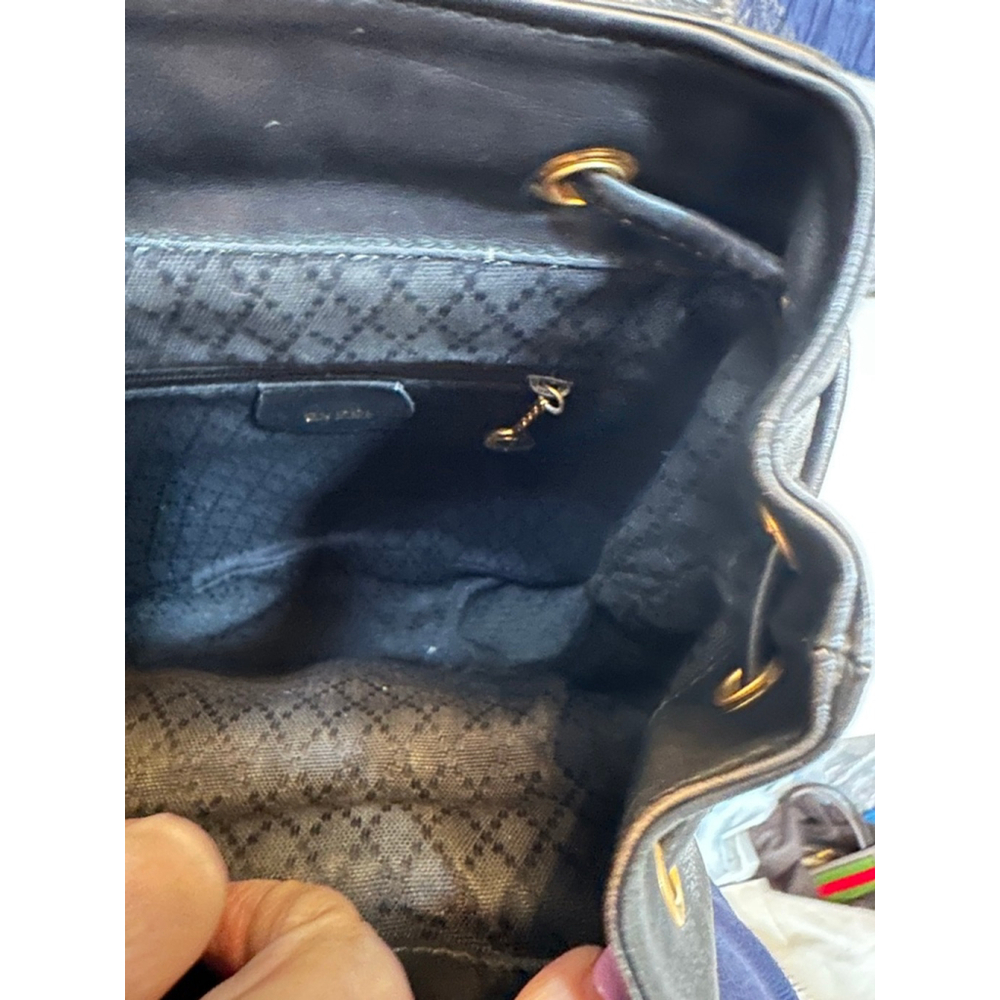 Gucci Black Leather Bamboo Handle Leather Backpack - Picture 12 of 13